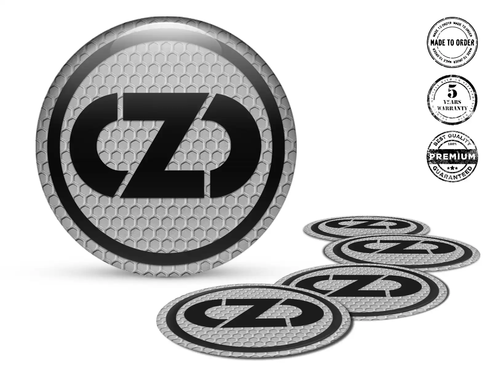 OZ Édition Autocollants Cache-Moyeu Style Bombé